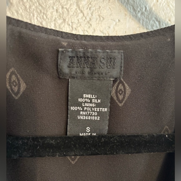 Anna Sui for Target Silk Belted Wrap Black & Cream Dress size Small - Picture 4 of 6